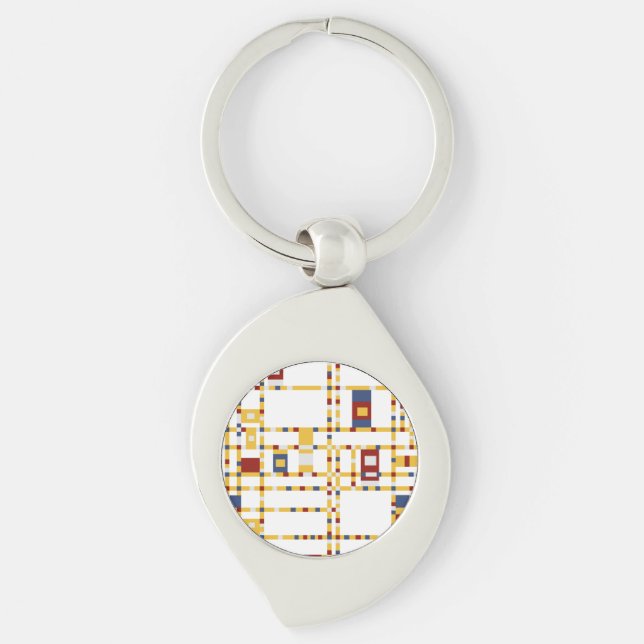 Swirl Metal Keychain (Front)