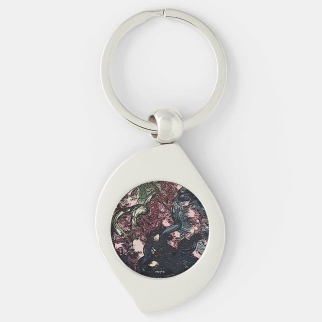 Swirl Metal Keychain (Front)