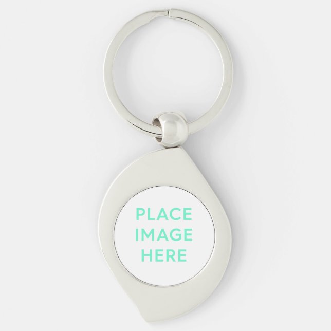 Swirl Metal Keychain - Souvenir Gift Design (Front)