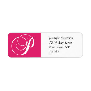 Swirl Monogram P Return Address Labels