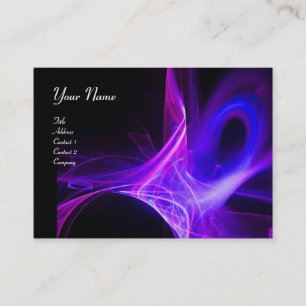 SWIRL MONOGRAM Vibrant black pink red blue Business Card