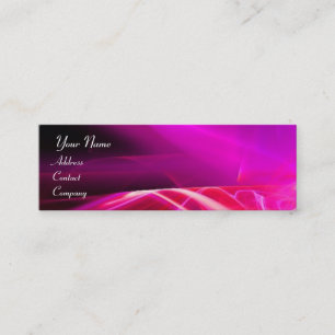 SWIRL  MONOGRAM Vibrant black pink  violet Mini Business Card