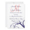 Swirl Monogram Wedding Invitations Navy Coral