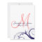 Swirl Monogram Wedding Invitations Navy Coral