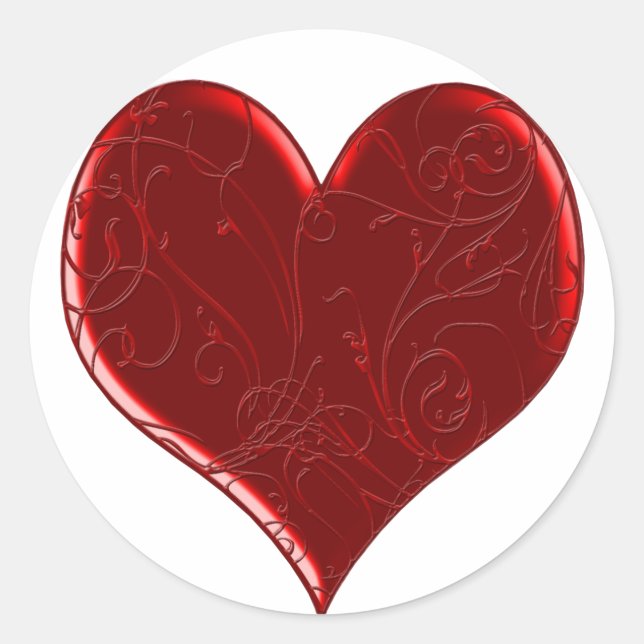 Swirl Overlaid Heart Stickers (Front)