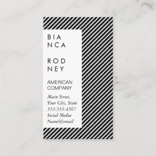 Swirl Pattern and Stripes Business Card