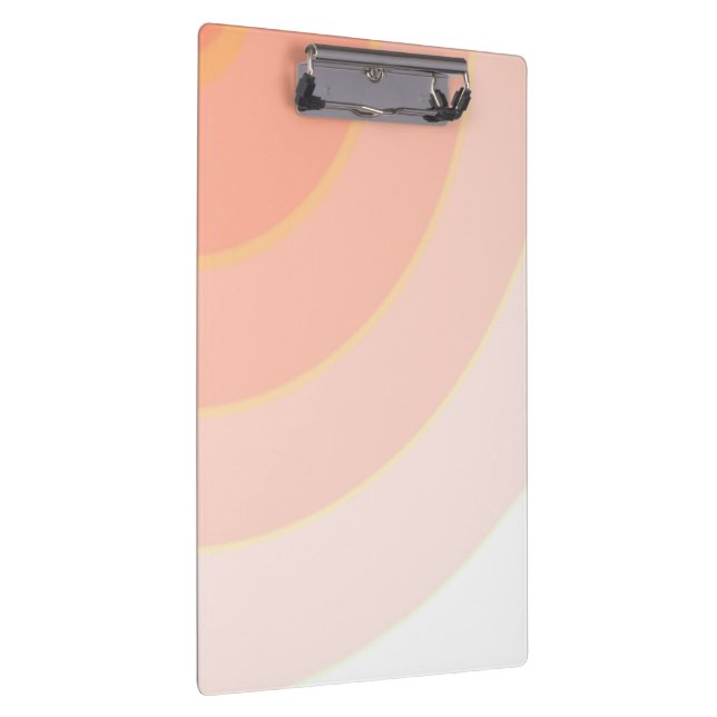 Swirl pattern pastel ombre orange & peach clipboard (Right)