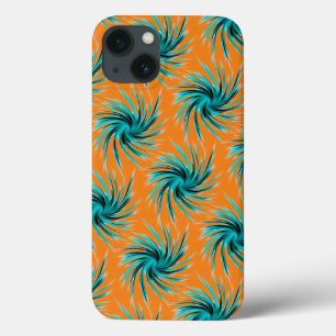 Swirl Pattern - Teal Green Blue Orange Yellow iPhone 13 Case