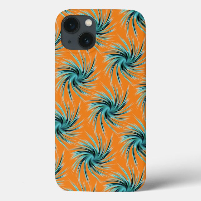 Swirl Pattern - Teal Green Blue Orange Yellow Case-Mate iPhone Case (Back)