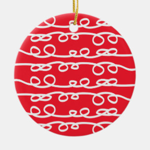 swirl patterned ceramic tree decoration