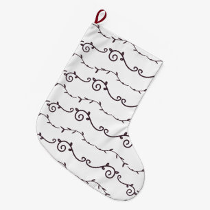 swirl patterned large christmas stocking