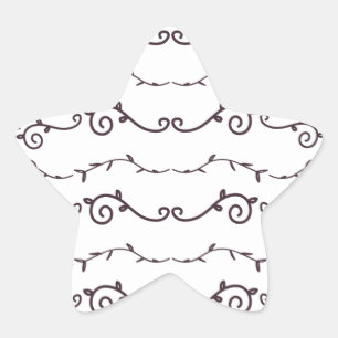 swirl patterned star sticker