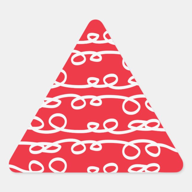 swirl patterned triangle sticker (Front)