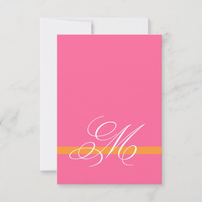 Swirl Pink Silver RSVP Square Invites (Front)