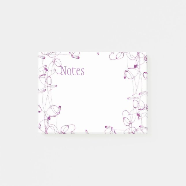 Swirl Purple Post-It Notes (Front)