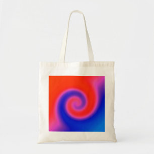Swirl Red Blue Tote Bag