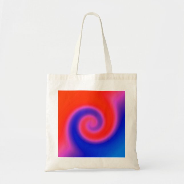 Swirl Red Blue Tote Bag (Front)