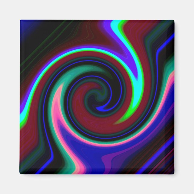 Swirl Retro Neon Magnet (Front)
