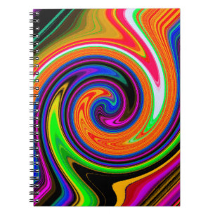 Swirl Retro Orange Notebook