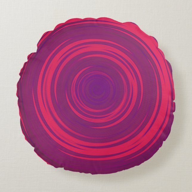 Swirl round throw pillow (Front)