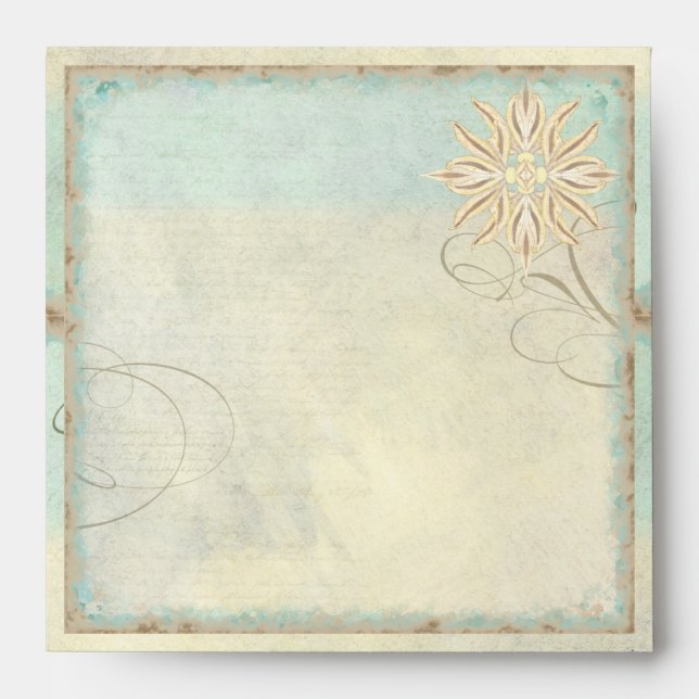 Swirl Shells Sand n Sea Beachy Ocean Coastal Beach Envelope (Front)