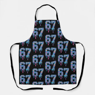 Swirl Six Seven Drip 6 7 Meme Gen Alpha Slang Apron