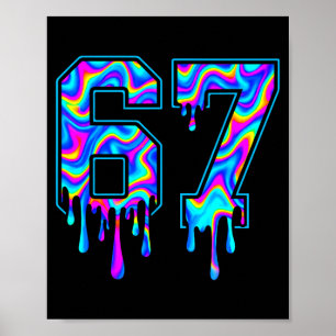 Swirl Six Seven Drip 6 7 Meme Gen Alpha Slang Poster