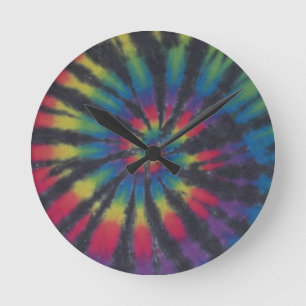 Swirl Spiral Tie Dye PhatDyes Clock