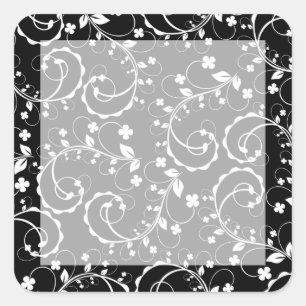 swirl square sticker