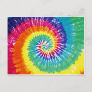 Swirl Tie Dye Multicolor Rainbow Postcard
