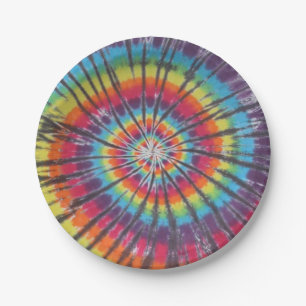 Swirl Tie Dye Paper Plate