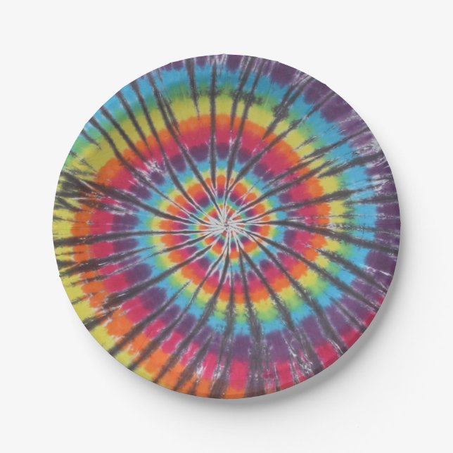 Swirl Tie Dye Paper Plate (Front)