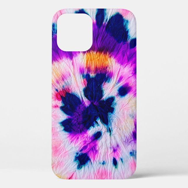 Swirl Tie Dye. Rainbow Fabric Tie Dye. Boho Fashio Case-Mate iPhone Case (Back)