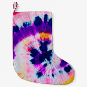 Swirl Tie Dye. Rainbow Fabric Tie Dye. Boho Fashio Small Christmas Stocking