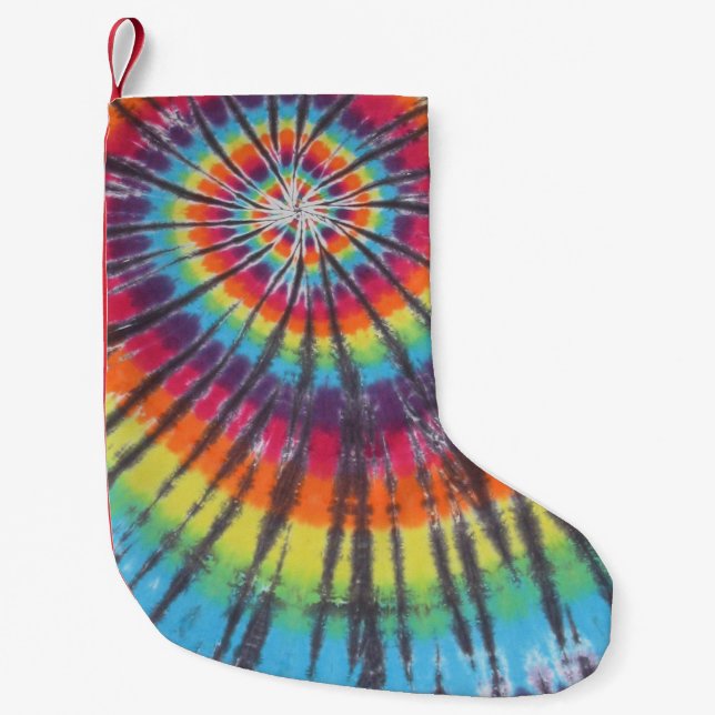 Swirl Tie Dye Small Christmas Stocking (Front)