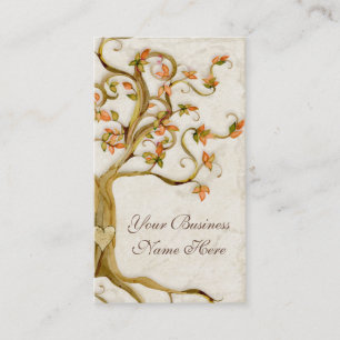 Swirl Tree Roots Antique Tan Professional Business Card