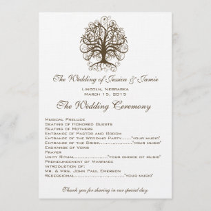 Swirl Tree Wedding Program