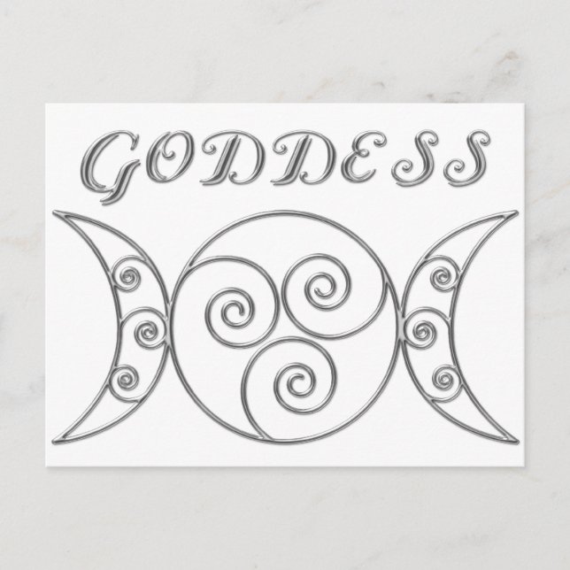 Swirl Triple Goddess Symbol Postcard (Front)