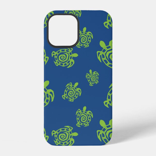 Swirl Turtle Pattern iPhone Case (Back)