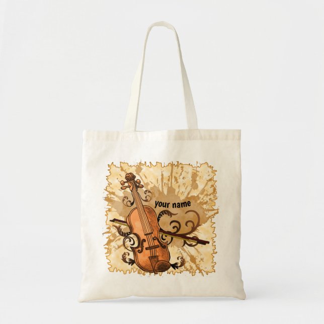 Swirl Violin tote bag (Front)