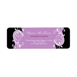 Swirl Wedding Planner Return Address Label