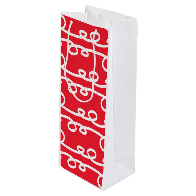 swirl wine gift bag (Front Angled)