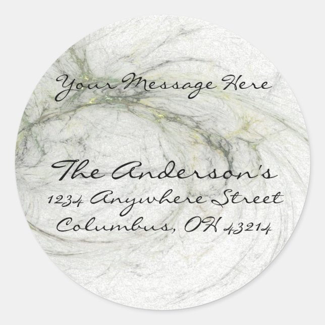 Swirled Abstract Background Return Address Labels (Front)