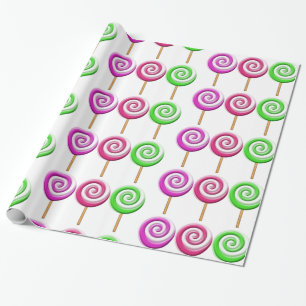 Swirled Lollipops Wrapping Paper