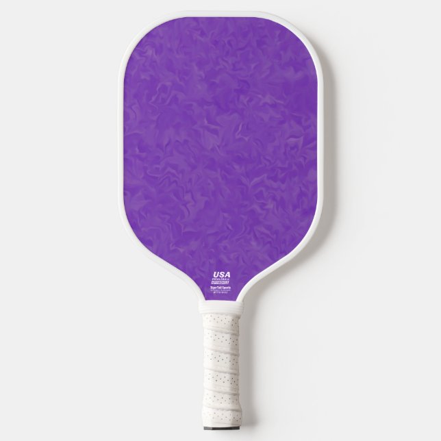 Swirled Shades of Purple Abstract Art Pattern Pickleball Paddle (Front)