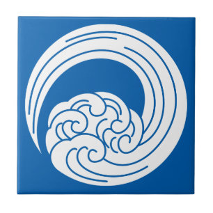 Swirled waves tile