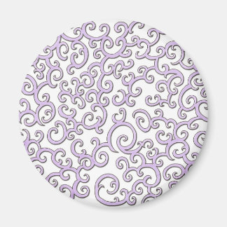Swirley Purple Doodle Magnet