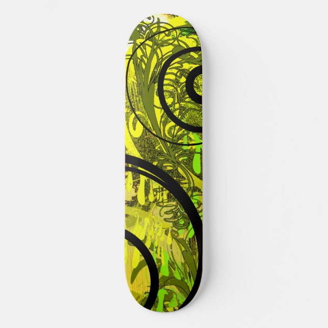 Swirlie Green Orb Skateboard (Front)