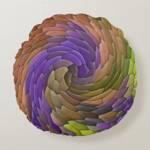 Swirlin' garden..... round cushion
