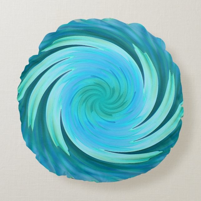 Swirlin' Sea..... Round Cushion (Front)